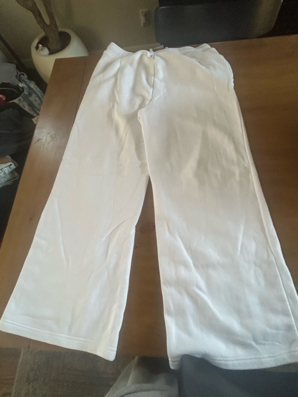 NWT AE Wide-Leg Lounge Pants in White - Picture 8 of 9